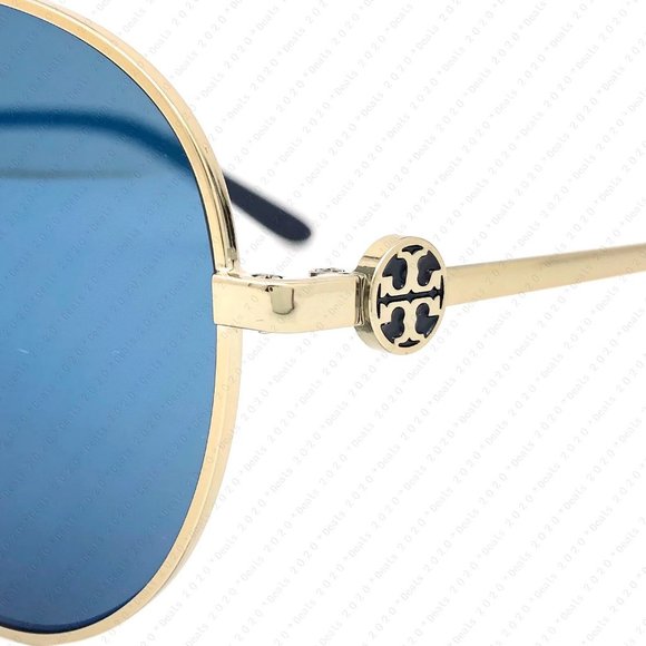 Tory Burch TY6082 329655 56mm Shiny Gold Metal Sunglasses - Picture 7 of 12